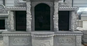 黄石 芝麻灰高档墓碑，土墓，可定制