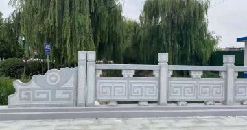 黄石 芝麻灰桥栏杆、河道栏杆安装效果
