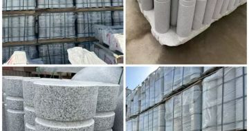 黄石 芝麻白花岗岩挡车柱、隔离柱多少钱