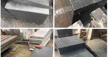 黄石 芝麻黑地铺石材