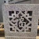 黄石 芝麻白花岗岩镂空雕花灯笼
