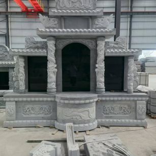 黄石 芝麻灰高档墓碑，土墓，可定制
