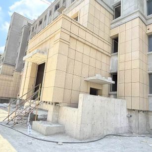 黄石 黄金麻干挂，工地实拍