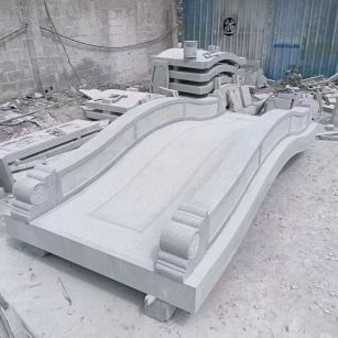 黄石 芝麻灰花岗岩园林景观 小石桥