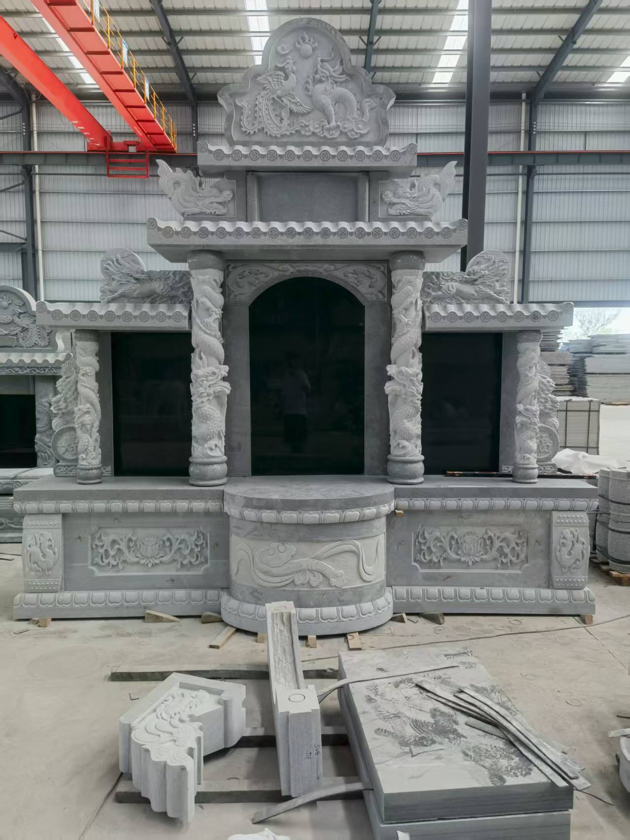 黄石 芝麻灰高档墓碑，土墓，可定制