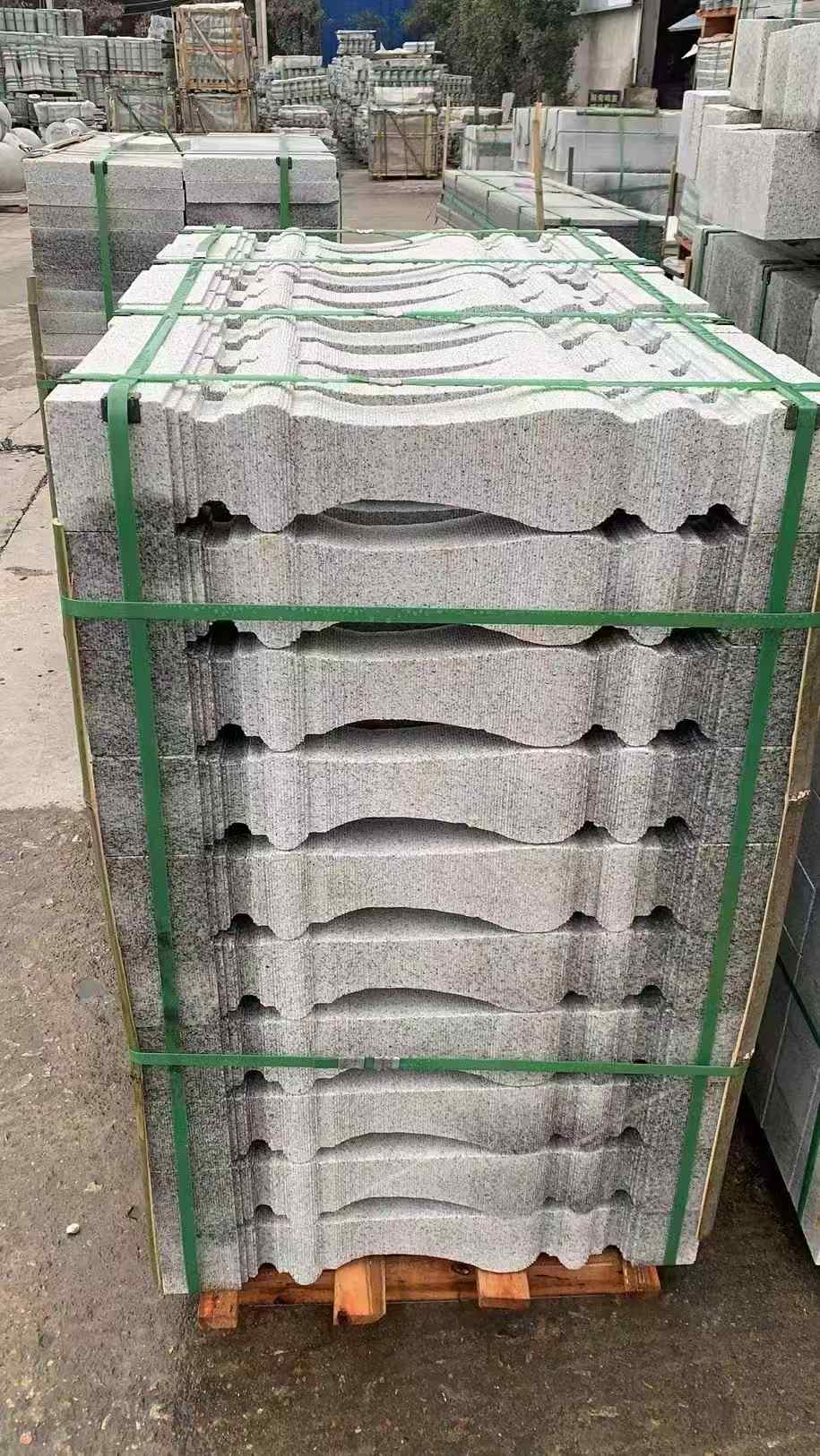 黄石 芝麻白方形拉丝面，栏杆花瓶柱