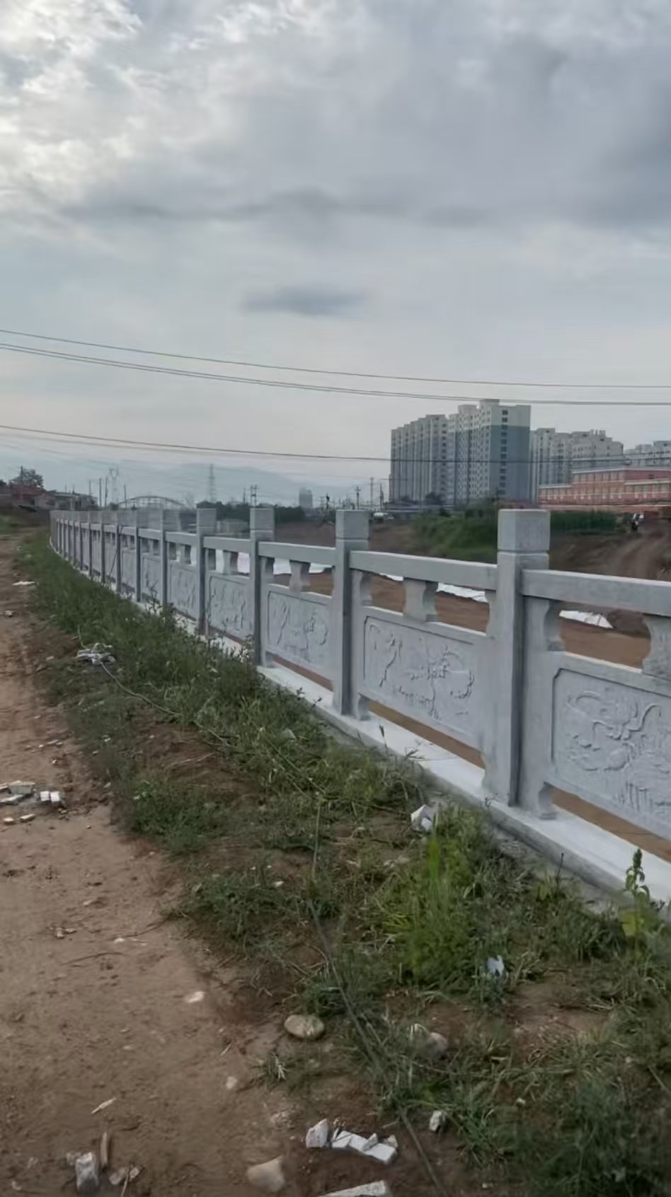 黄石 石材河道栏杆